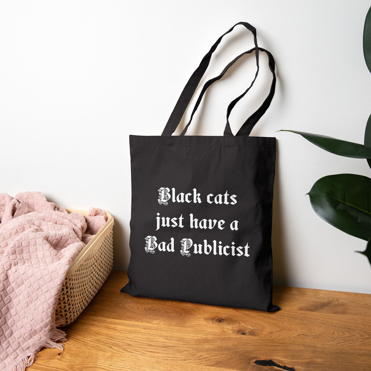 Text only tote bag