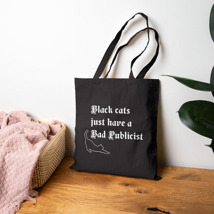 Corner cat tote bag